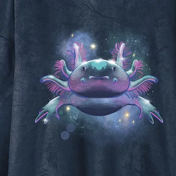 Cosmic Axolotl Hooded Wearable Blanket