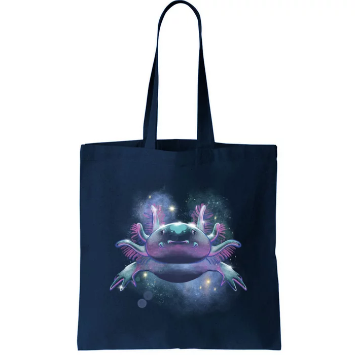 Cosmic Axolotl Tote Bag