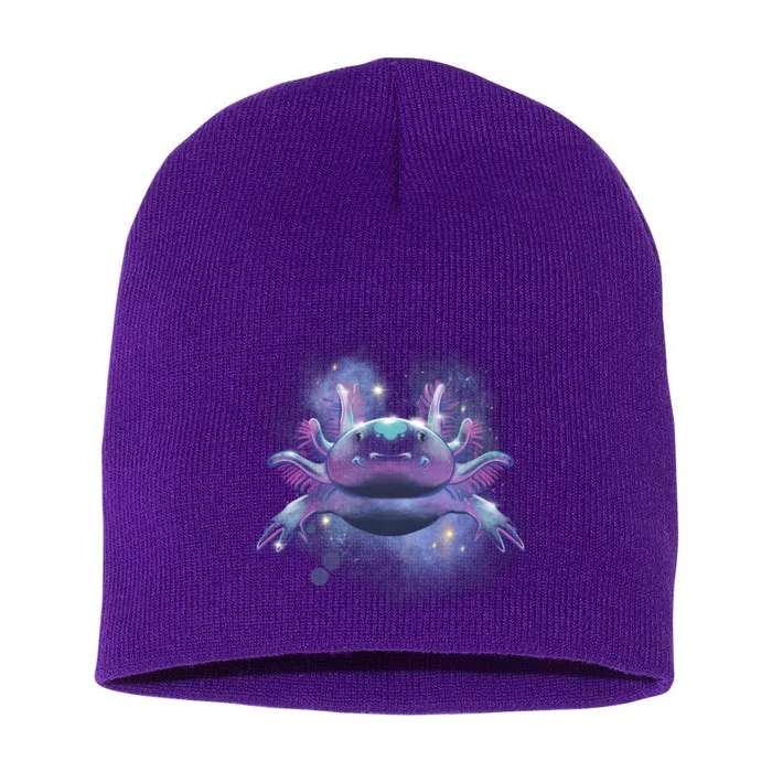 Cosmic Axolotl Short Acrylic Beanie