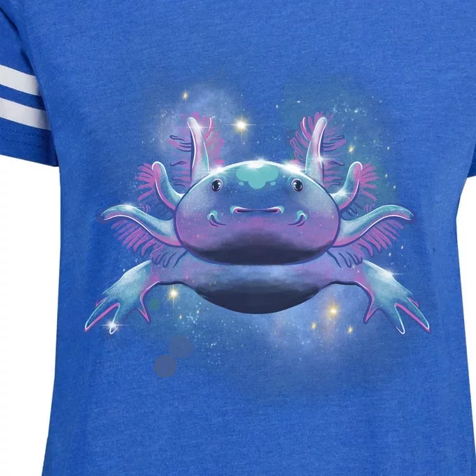 Cosmic Axolotl Enza Ladies Jersey Football T-Shirt