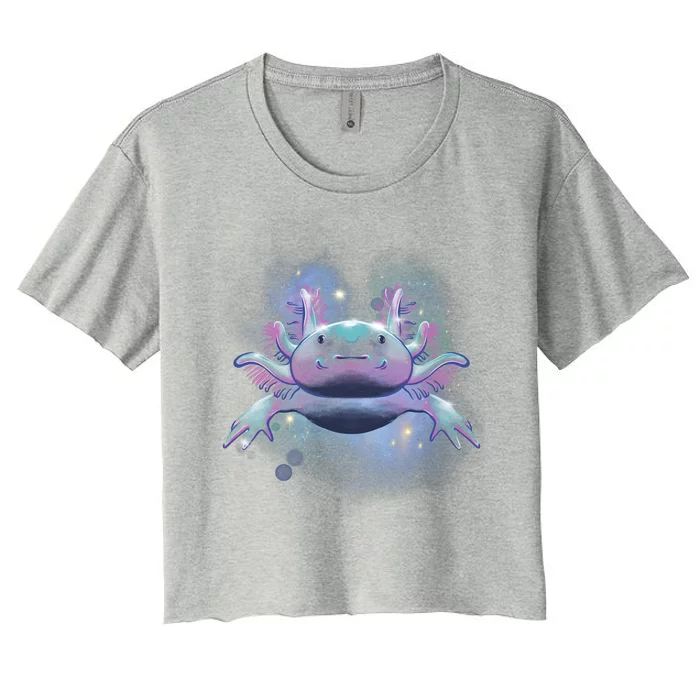 Cosmic Axolotl Women's Crop Top Tee