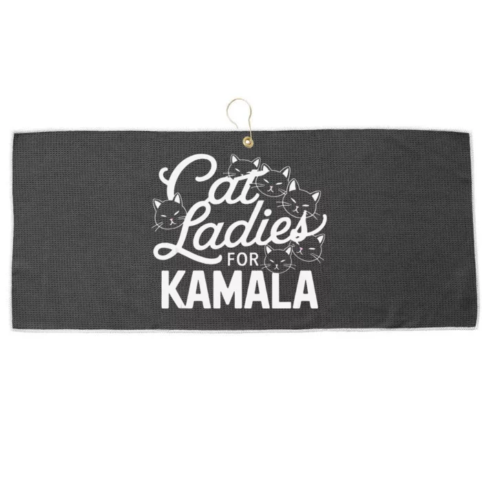 Cute Anime Cats Cat Ladies For Kamala Cute Anime Cats Large Microfiber Waffle Golf Towel