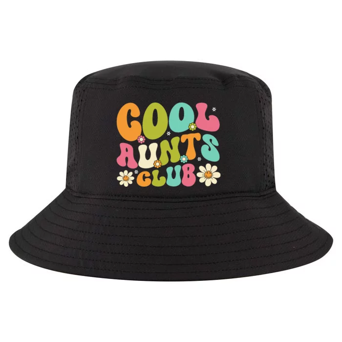 Cool Aunt Club Groovy Retro Smile Cool Aunt Club Aunties Cool Comfort Performance Bucket Hat