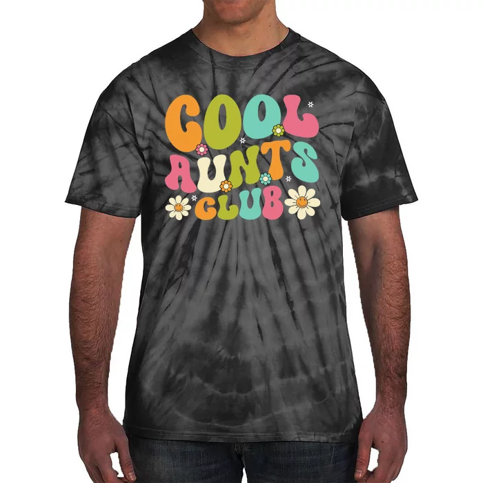 Cool Aunt Club Groovy Retro Smile Cool Aunt Club Aunties Tie-Dye T-Shirt