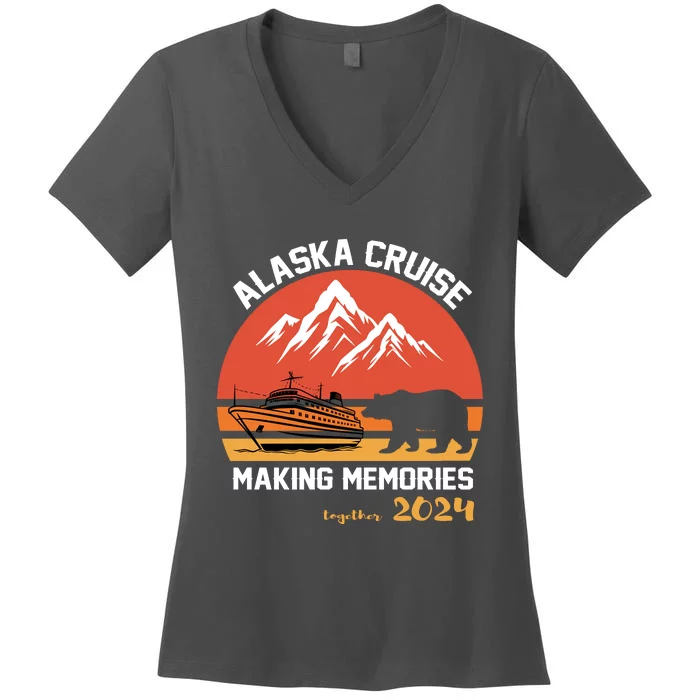 Cute Alaska Cruise Family Vacation Gift Women's V-Neck T-Shirt