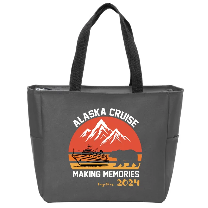 Cute Alaska Cruise Family Vacation Gift Zip Tote Bag