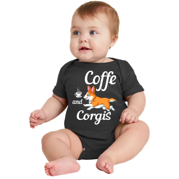 Coffee And Corgis Baby Bodysuit