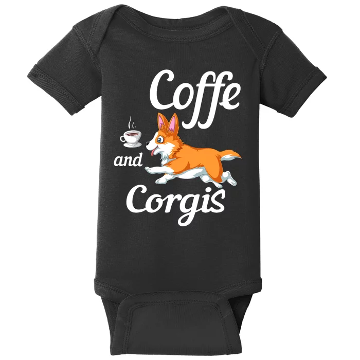 Coffee And Corgis Baby Bodysuit