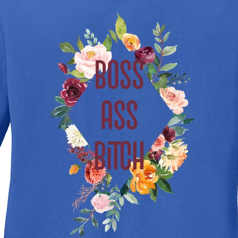 Cool And Chic Boss Ass Bitch Gift Ladies Long Sleeve Shirt