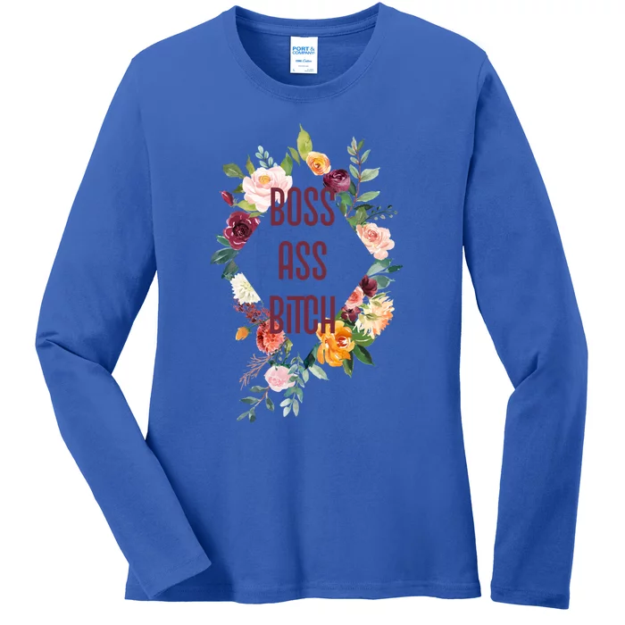 Cool And Chic Boss Ass Bitch Gift Ladies Long Sleeve Shirt