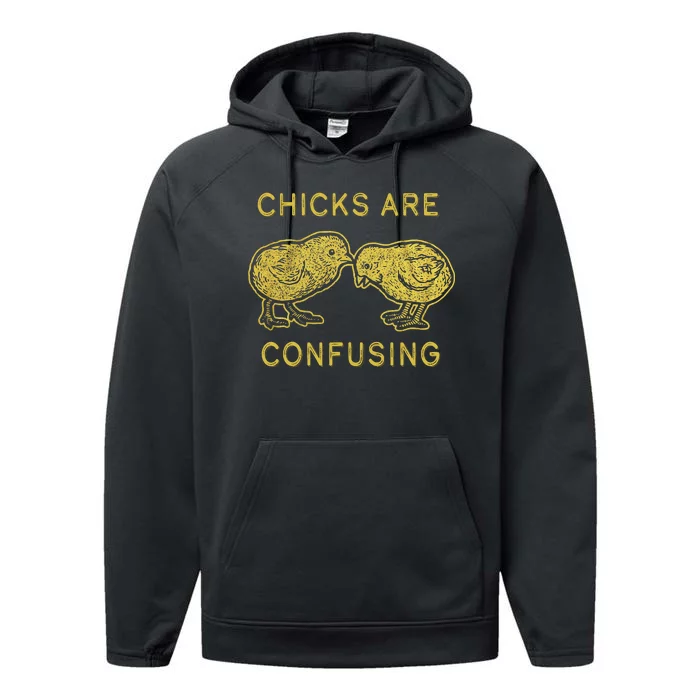 CHICKS ARE CONFUSING Performance Fleece Hoodie