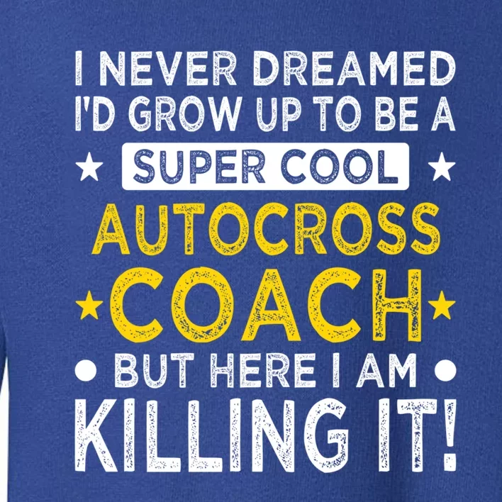 Cool Autocross Coach Funny Auto Racing Humor Race Car Driver Gift Toddler Sweatshirt