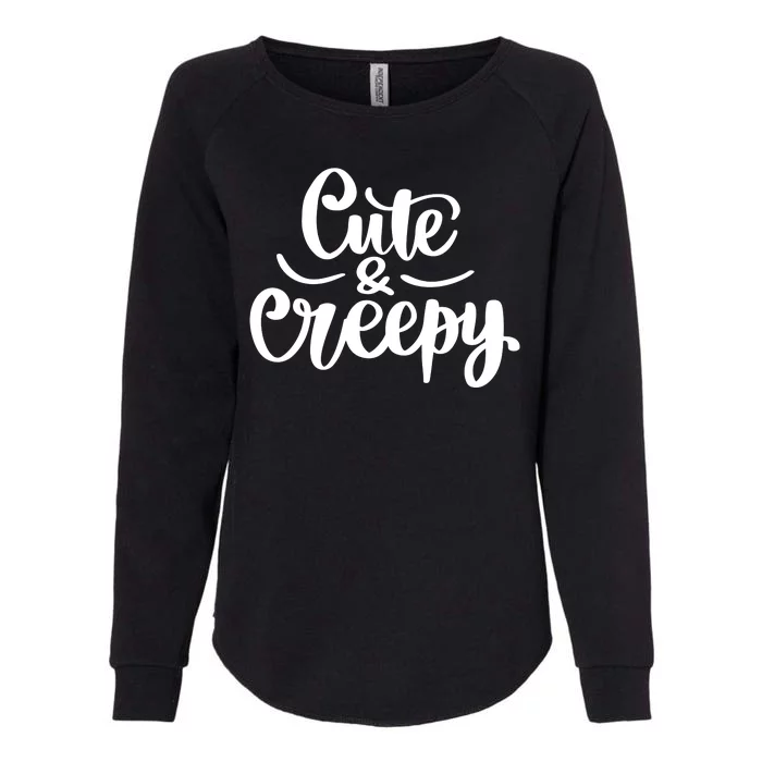 Cute And Creepy Halloween Funny Womens California Wash Sweatshirt