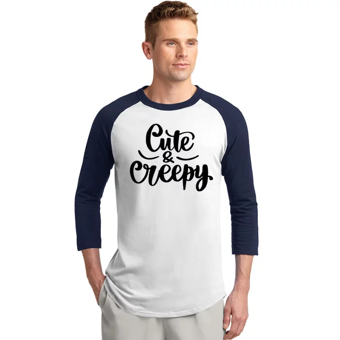 Cute And Creepy Halloween Funny Baseball Sleeve Shirt