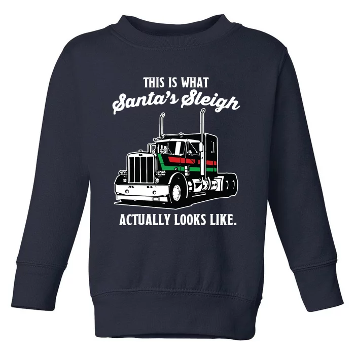 Christmas Asphalt Cowboy Trucker Truck Driver Gifts Toddler Sweatshirt