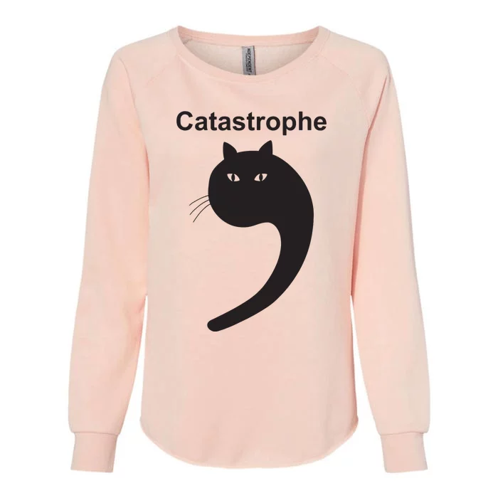 Cat Apostrophe Womens California Wash Sweatshirt