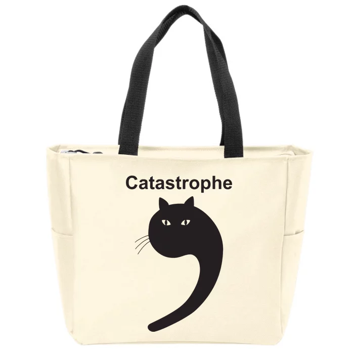 Cat Apostrophe Zip Tote Bag