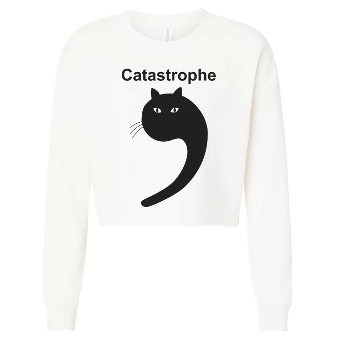 Cat Apostrophe Cropped Pullover Crew