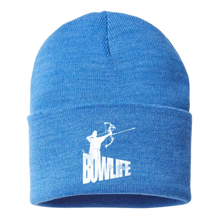 Cool Archery Cool Gift Funny Gift Archer Silhouette Bow Life Tee Sustainable Knit Beanie