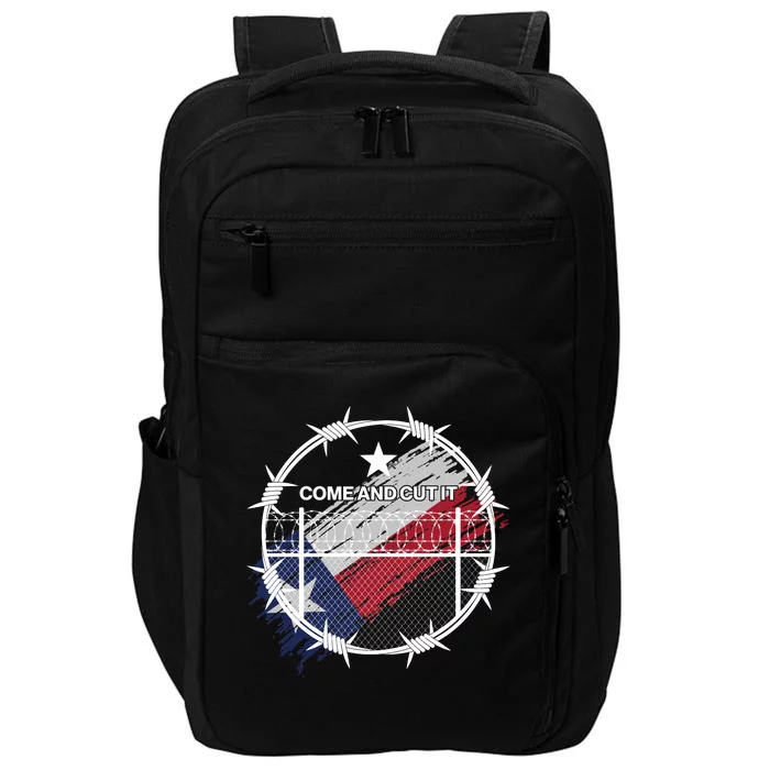 Come And Cut It Barbwire Texas Flag Impact Tech Backpack