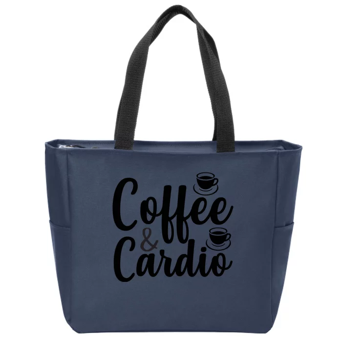 Coffee And Cardio Zip Tote Bag