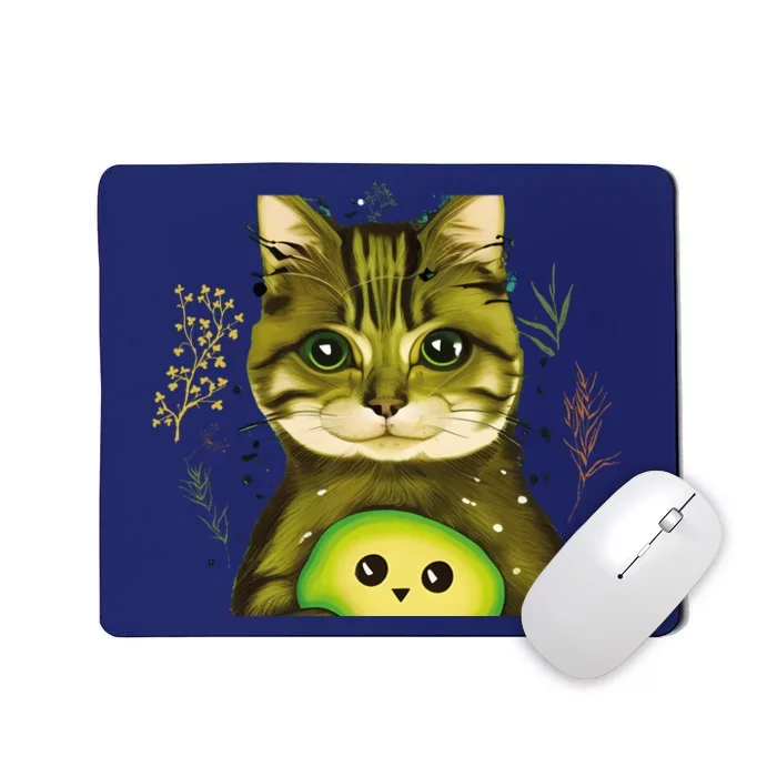 Cute Avocado Cat Avocato Cat Puns Cat Avocado Pet Lover Mousepad