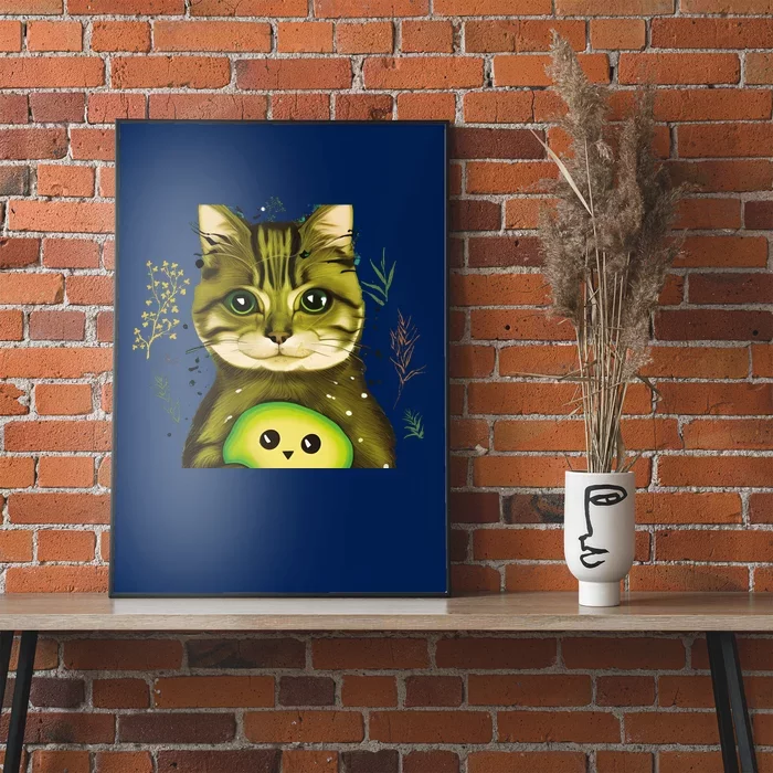 Cute Avocado Cat Avocato Cat Puns Cat Avocado Pet Lover Poster