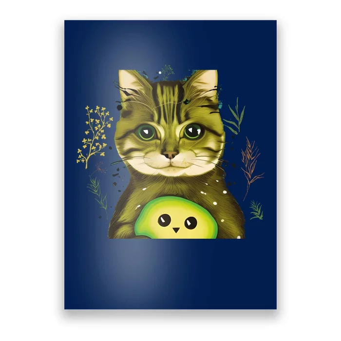 Cute Avocado Cat Avocato Cat Puns Cat Avocado Pet Lover Poster