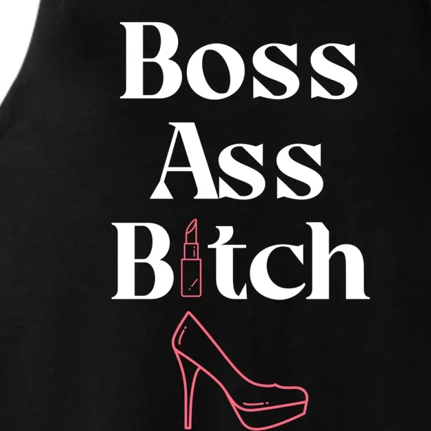 Cool And Chic Boss Ass Bitch Pink Lipstick Stilettos Gift Ladies Tri-Blend Wicking Tank