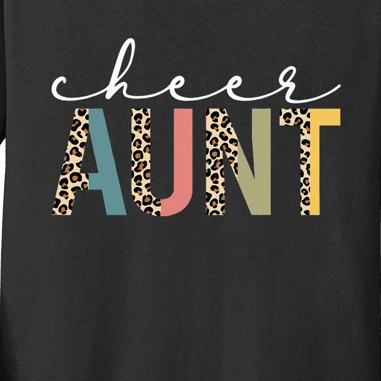 Cheer Aunt Cheerleader Outfit Cheer Auntie Cheer Kids Long Sleeve Shirt