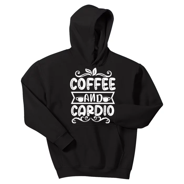 Coffee And Cardio Kids Hoodie