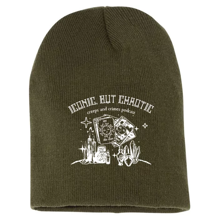 Creeps And Crimes Ghosts Short Acrylic Beanie