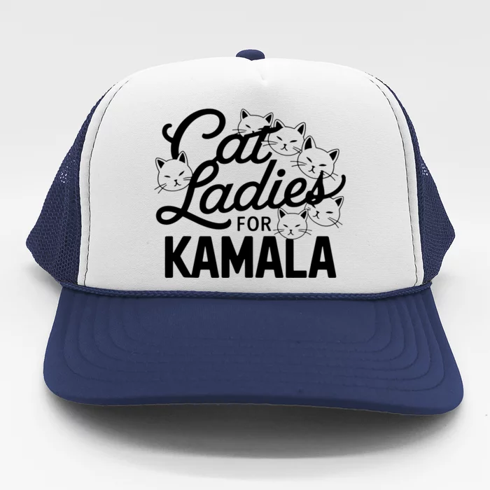 Cute Anime Cats Cat Ladies For Kamala Trucker Hat