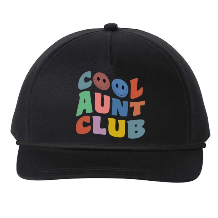 Cool Aunt Club Funny Smile Colorful Cool Aunt Club Aunties Snapback Five-Panel Rope Hat