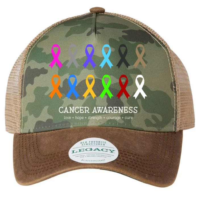 Cancer Awareness Clothing Gift Fight Cancer Ribbon Gift Legacy Tie Dye Trucker Hat