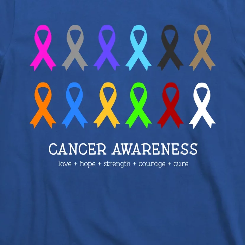 Cancer Awareness Clothing Gift Fight Cancer Ribbon Gift T-Shirt