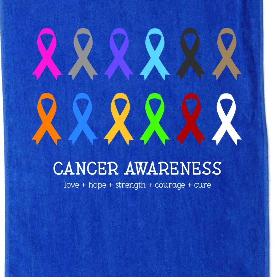 Cancer Awareness Clothing Gift Fight Cancer Ribbon Gift Platinum Collection Golf Towel