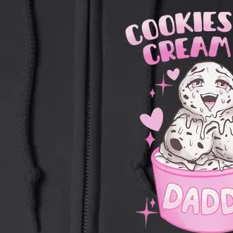 Cookies And Cream Me Daddy Funny Halloween Humor Sarcasm Full Zip Hoodie