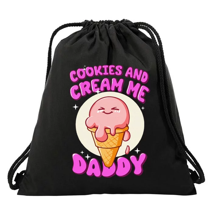 Cookies And Cream Me Daddy Funny Halloween Humor Sarcasm Drawstring Bag