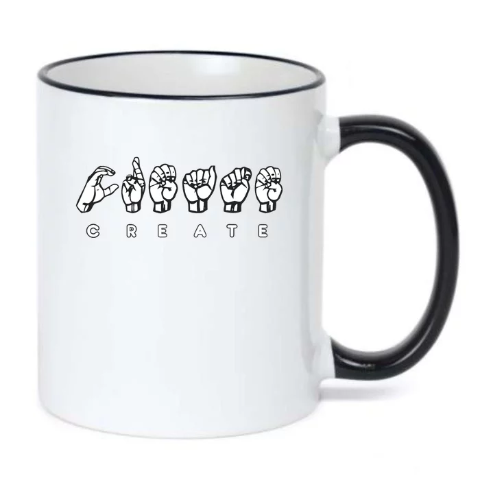 Create (ASL) Black Color Changing Mug