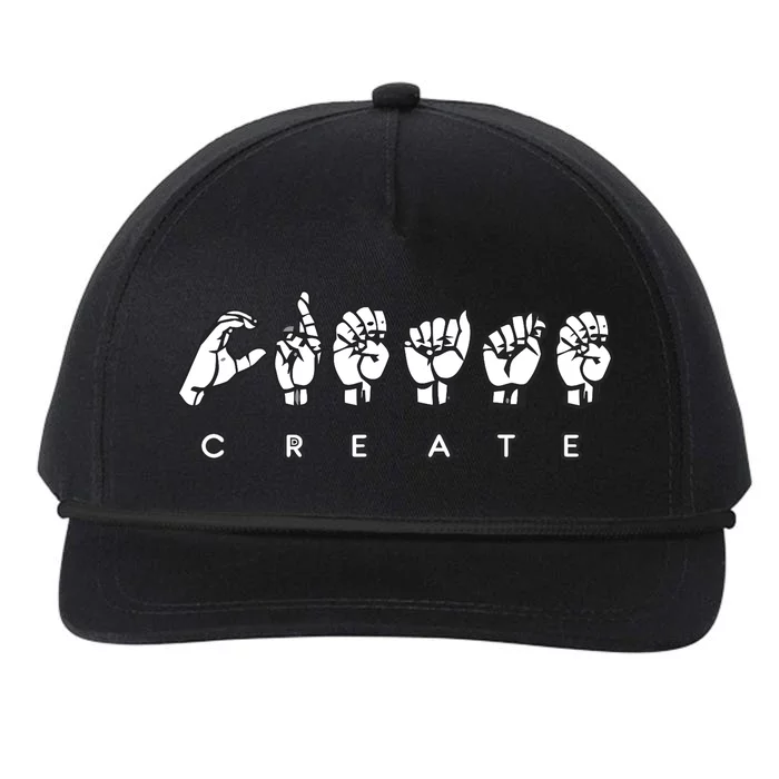 Create (ASL) Snapback Five-Panel Rope Hat