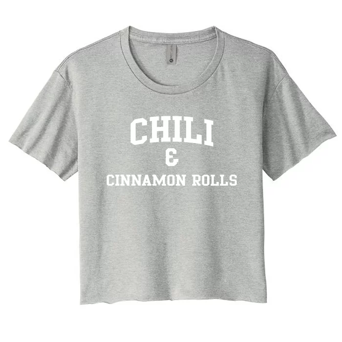 Chili And Cinnamon Rolls Women's Crop Top Tee