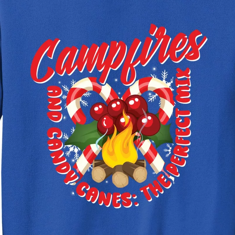 Campfires And Candy Canes Christmas Camper Camping Lover Cute Gift Sweatshirt