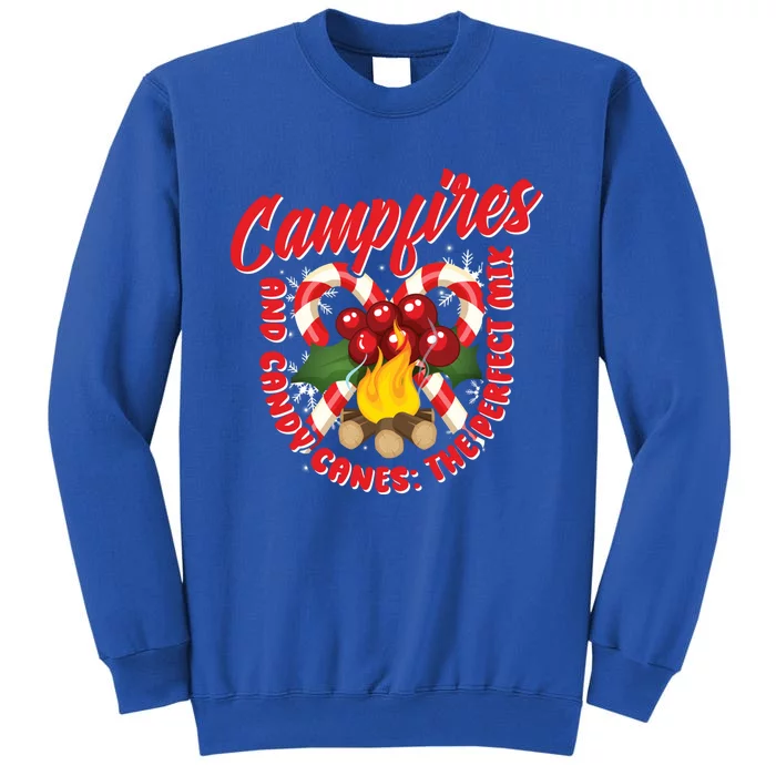 Campfires And Candy Canes Christmas Camper Camping Lover Cute Gift Sweatshirt