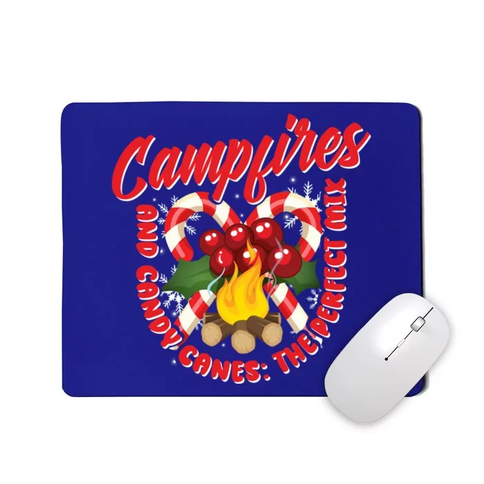 Campfires And Candy Canes Christmas Camper Camping Lover Cute Gift Mousepad