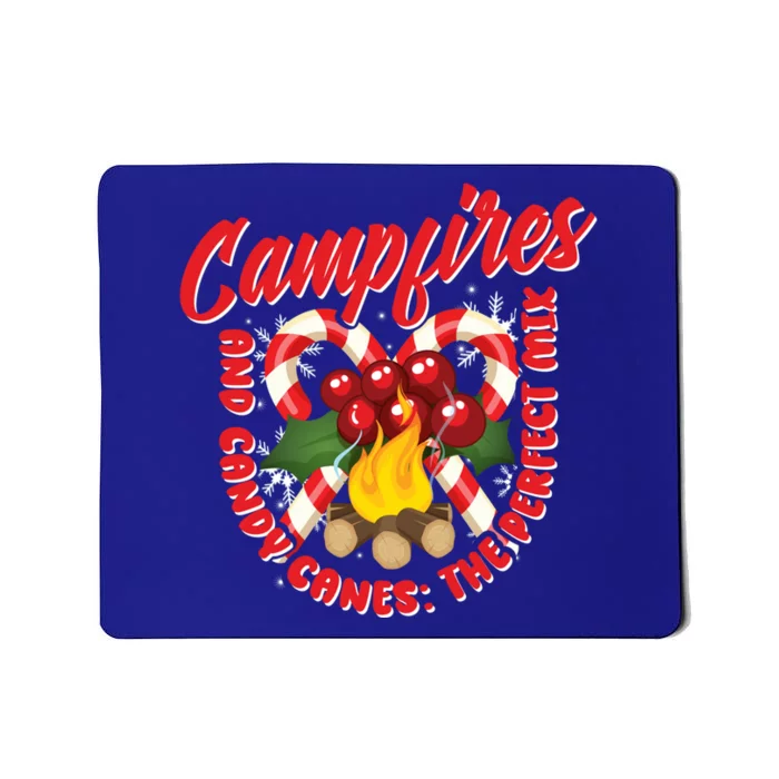 Campfires And Candy Canes Christmas Camper Camping Lover Cute Gift Mousepad