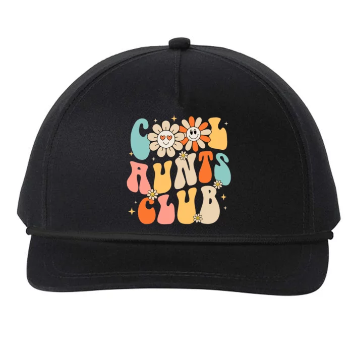 Cool Aunt Club Groovy Retro Funny Aunt Club Aunties Snapback Five-Panel Rope Hat