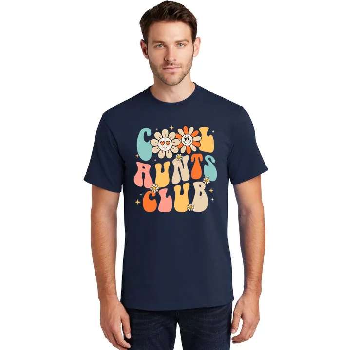 Cool Aunt Club Groovy Retro Funny Aunt Club Aunties Tall T-Shirt