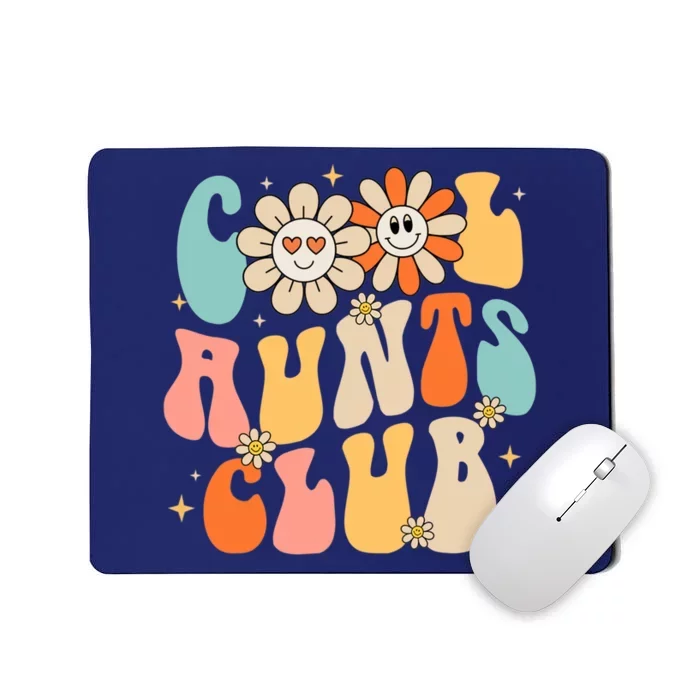 Cool Aunt Club Groovy Retro Funny Aunt Club Aunties Mousepad