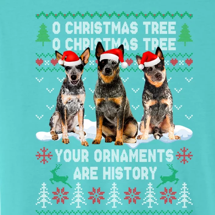 Cute Australian Cattle Dog Oh Christmas Tree Ugly Xmas Cute Gift ChromaSoft Performance T-Shirt